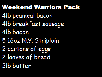 Weekend Warriors  Freezer Package